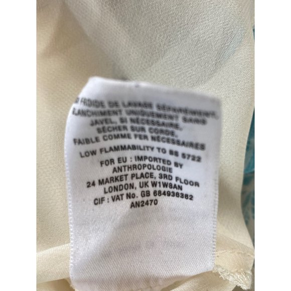 Anthropologie E by Eloise Ruffle Slip Dress Adjustable Straps Medium Lined - Picture 10 of 11